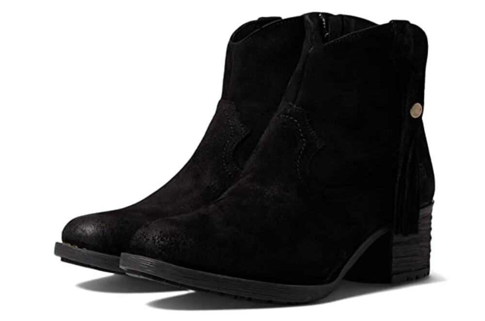 Born Womens Alondra Western Boots Size 9 M EU 40.5 Black Leather NIB
